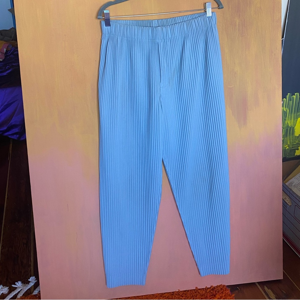 Issey Miyake Pleats Please Jogger pants baby blue
